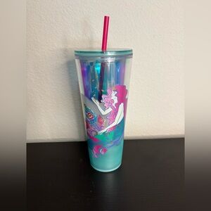 Starbucks 2020 Holiday Iridescent Siren Mermaid Peacock 24 oz.Tumbler. PO